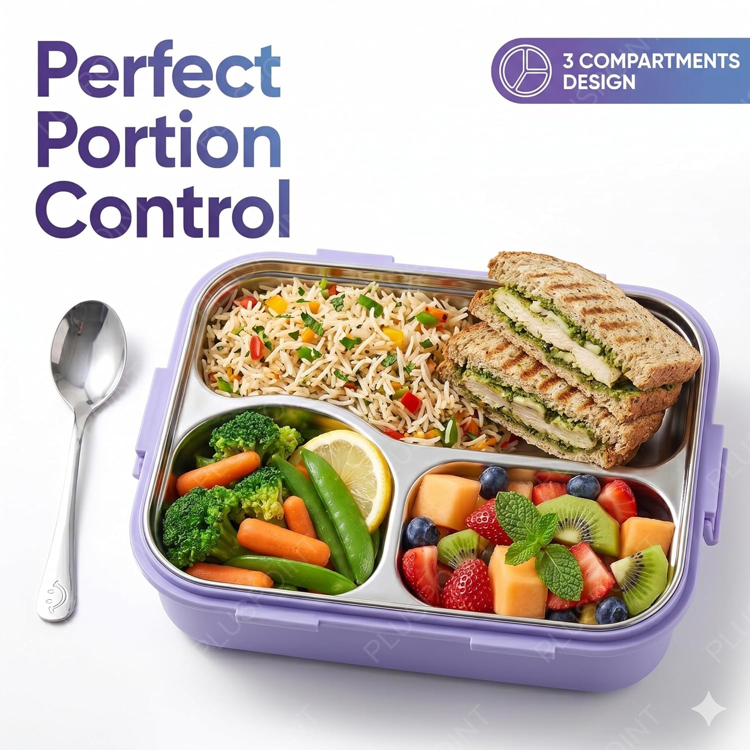 Leak Proof Bento Box for Kids, Adults, Men Women 500 ML (Assorted color)