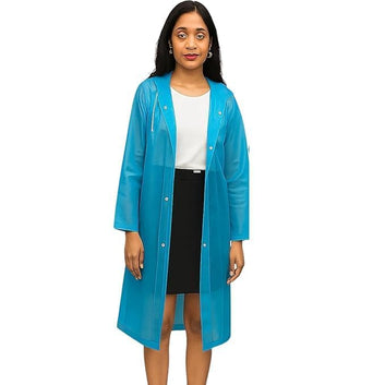 EVA Waterproof Rain Coat Hooded Full Sleeve Unisex Rainwear Poncho pack of 2